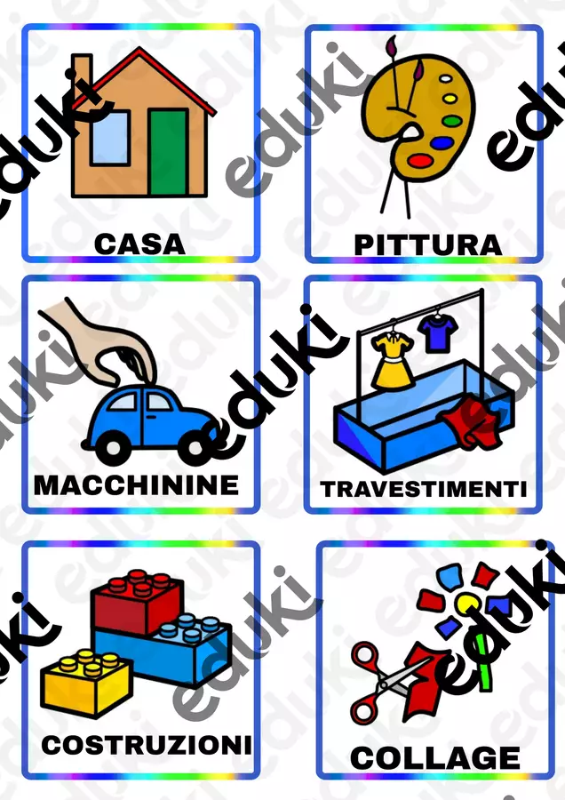 Etichette CAA sezione scuola infanzia Materiale di supporto/inclusione - Etichette CAA sezione scuola infanzia - MAESTRA ROMY - Pagina di copertina