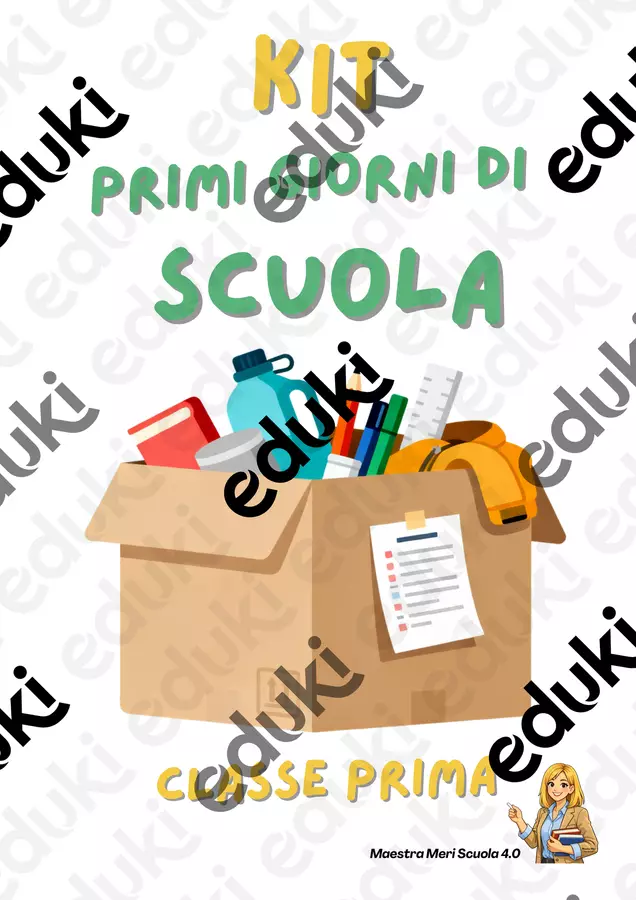 KIT PRIMI GIORNI CLASSE PRIMA Programmi scolastici / Materiali per docenti - KIT PRIMI GIORNI CLASSE PRIMA - Maestra Meri Scuola 4.0 - Pagina di copertina