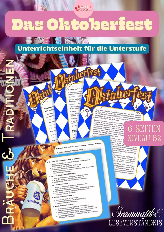 Das Oktoberfest – Unità didattica TEDESCO QCER B2 Leseverständis Wortschatz Grammatik Esercizi - Das Oktoberfest – Unità didattica TEDESCO QCER B2 Leseverständis Wortschatz Grammatik - LaMiaInsegnante - Pagina di copertina