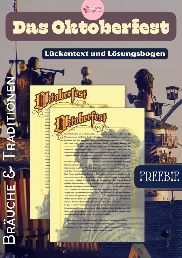 OKTOBERFEST – Esercizio di completamento con soluzioni – FREEBIE Esercizi - OKTOBERFEST – Esercizio di completamento con soluzioni – FREEBIE - LaMiaInsegnante - Pagina di copertina