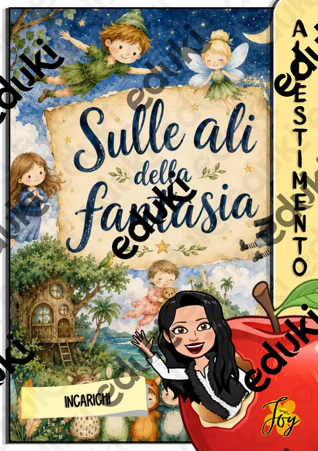 Cartellone incarichi - Sulle ali della fantasia Poster - Cartellone incarichi - Sulle ali della fantasia - MaestraJoy - Pagina di copertina