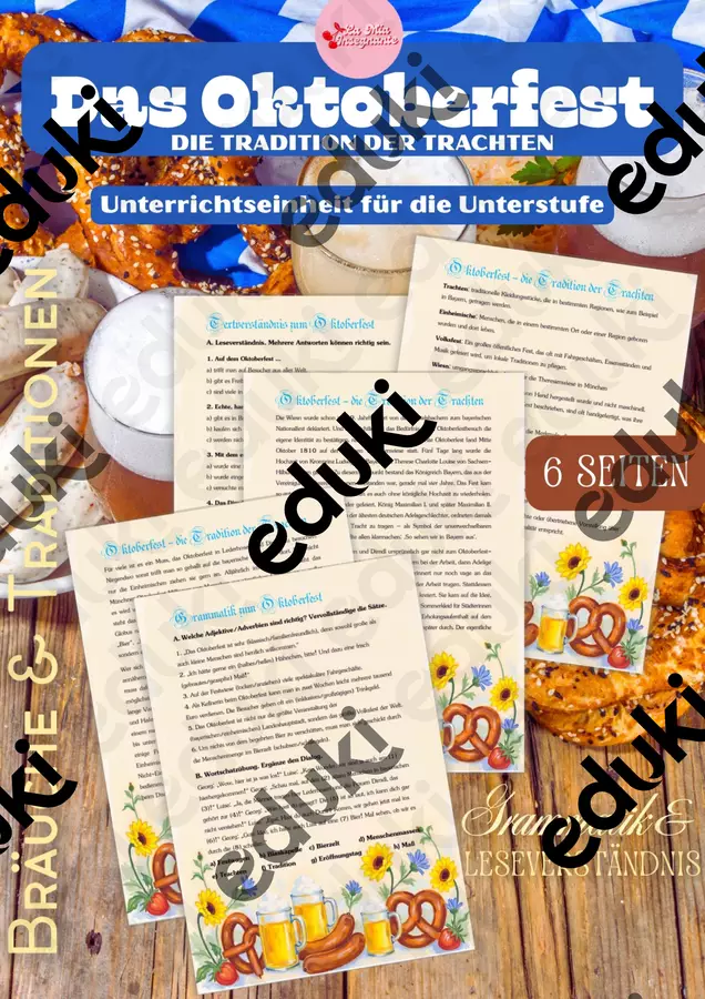 COSTUMI BAVARESI all'Oktoberfest – die Tradition der Trachten – Unità didattica culturale B1 B2 Esercizi - COSTUMI BAVARESI all'Oktoberfest – die Tradition der Trachten – Unità didattica culturale B1 B2 - LaMiaInsegnante - Pagina di copertina