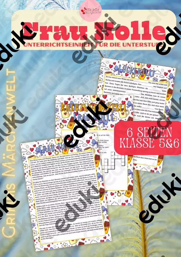 Grimms Märchen – MADAMA HOLLE – Unità didattica di tedesco sulle fiabe B1 B2 Esercizi - Grimms Märchen – MADAMA HOLLE – Unità didattica di tedesco sulle fiabe B1 B2 - LaMiaInsegnante - Pagina di copertina