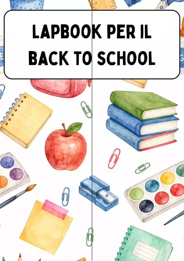 Lapbook Back To School Altro tipo di materiale - Lapbook Back To School - MilleLibriPerBambini - Pagina di copertina