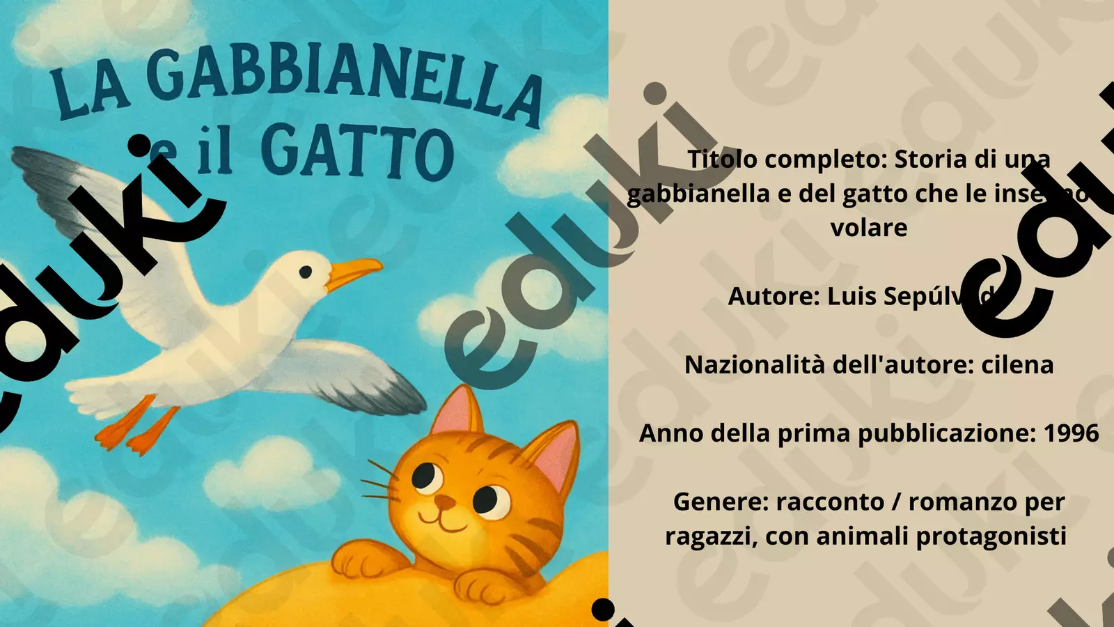 la gabbianella e il gatto Materiale interattivo - la gabbianella e il gatto - maestra Barbara90 - Pagina di copertina