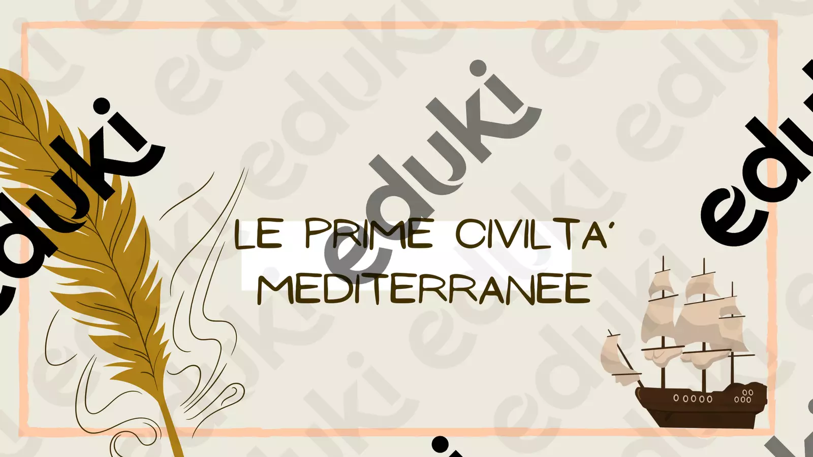 Le prime civiltà mediterranee - presentazione Altro tipo di materiale - Le prime civiltà mediterranee - presentazione - Fabiola Iliceto - Pagina di copertina