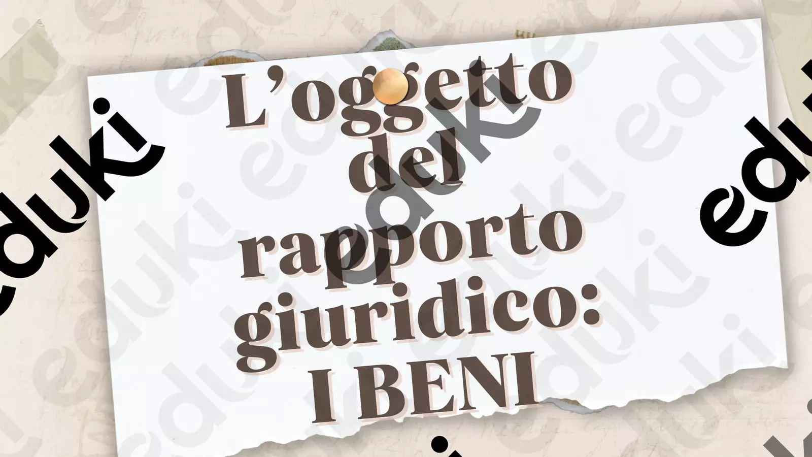 L’oggetto del rapporto giuridico: i beni - presentazione Schede informative - L’oggetto del rapporto giuridico: i beni - presentazione - Fabiola Iliceto - Pagina di copertina