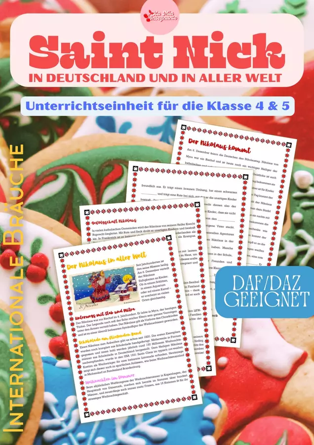 SAN NICOLA – Der Heilige Nikolaus – TEDESCO A2 B1 Esercizi - SAN NICOLA – Der Heilige Nikolaus – TEDESCO A2 B1 - LaMiaInsegnante - Pagina di copertina