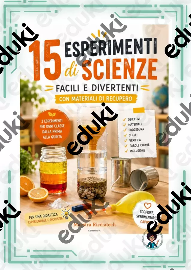 Esperienti di scienze per la primaria Esperimenti - Esperienti di scienze per la primaria - Maestra ricciatech - Pagina di copertina