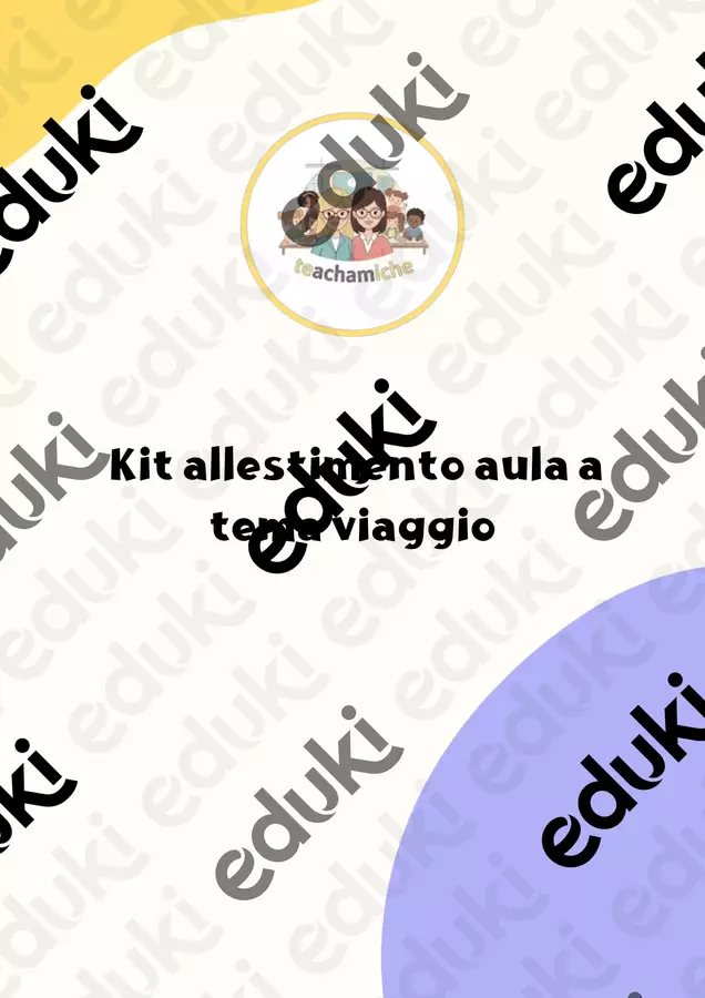 allestimento aula a tema viaggio Materiale per pittura e bricolage - allestimento aula a tema viaggio - Teachamiche - Pagina di copertina