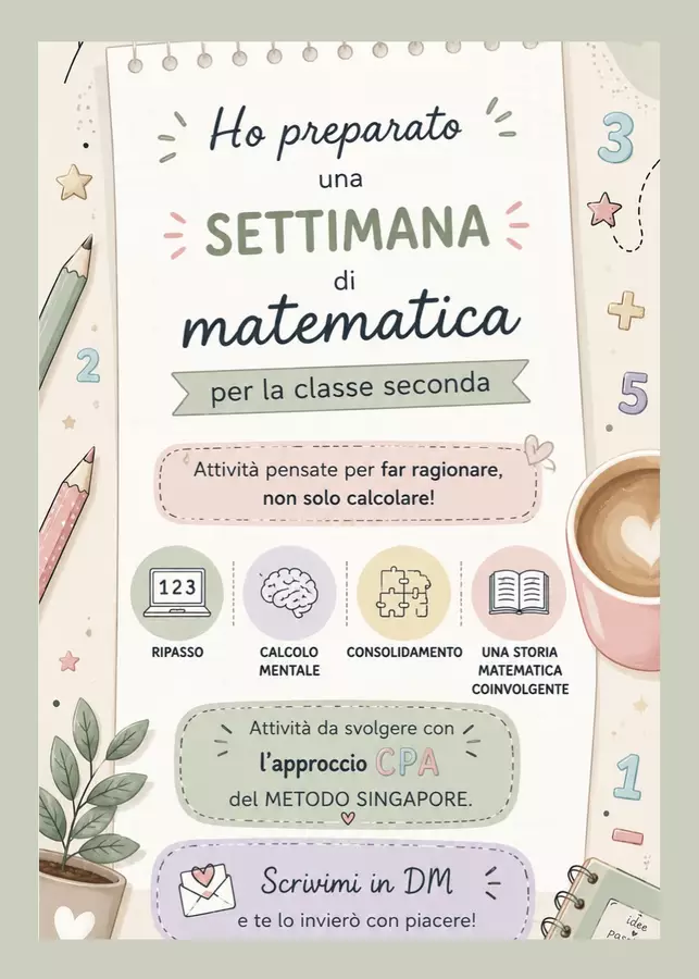 Una settimana di matematica con il metodo Singapore Esercizi - Una settimana di matematica con il metodo Singapore - _maestrafederica_ - Pagina di copertina