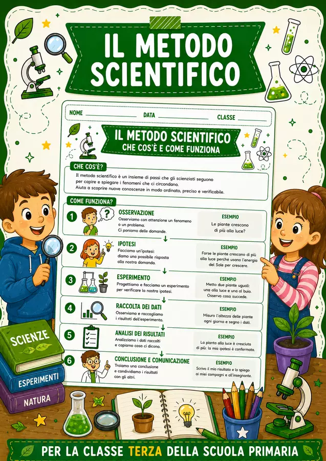 Il metodo scientifico schede didattiche Esercizi - Il metodo scientifico schede didattiche - STEM nello zaino - Pagina di copertina