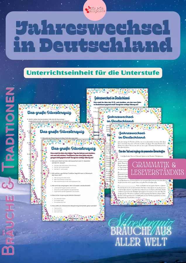 CAPODANNO IN GERMANIA – Jahreswechsel in Deutschland – Quiz tradizioni internazionali Esercizi - CAPODANNO IN GERMANIA – Jahreswechsel in Deutschland – Quiz tradizioni internazionali - LaMiaInsegnante - Pagina di copertina