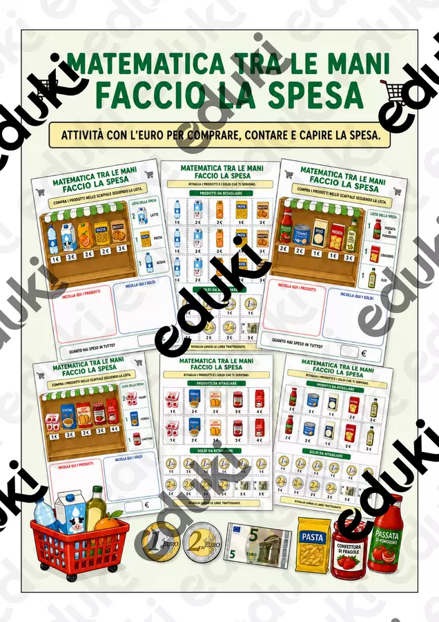 MATEMATICA TRA LE MANI - FACCIO LA SPESA Materiale di supporto/inclusione - MATEMATICA TRA LE MANI - FACCIO LA SPESA - Tutti a bordo - Pagina di copertina