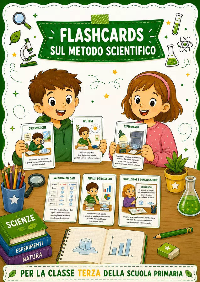 Flashcards sul metodo scientifico Flashcard - Flashcards sul metodo scientifico - STEM nello zaino - Pagina di copertina