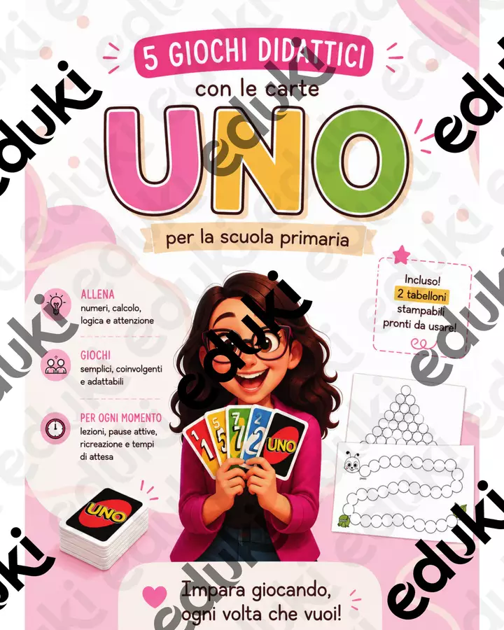 Un mazzo di carte…tanti giochi! Materiale di supporto/inclusione - Un mazzo di carte…tanti giochi! - Maestre Disordinarie - Pagina di copertina