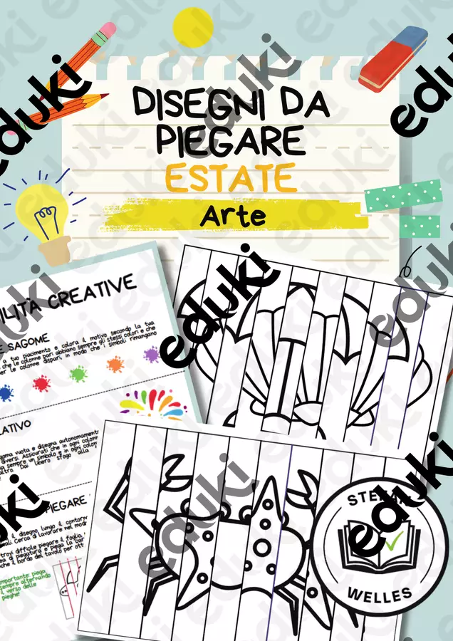 Disegni da piegare – Estate - Arte Materiale per pittura e bricolage - Disegni da piegare – Estate - Arte - Stefan Welles - Pagina di copertina