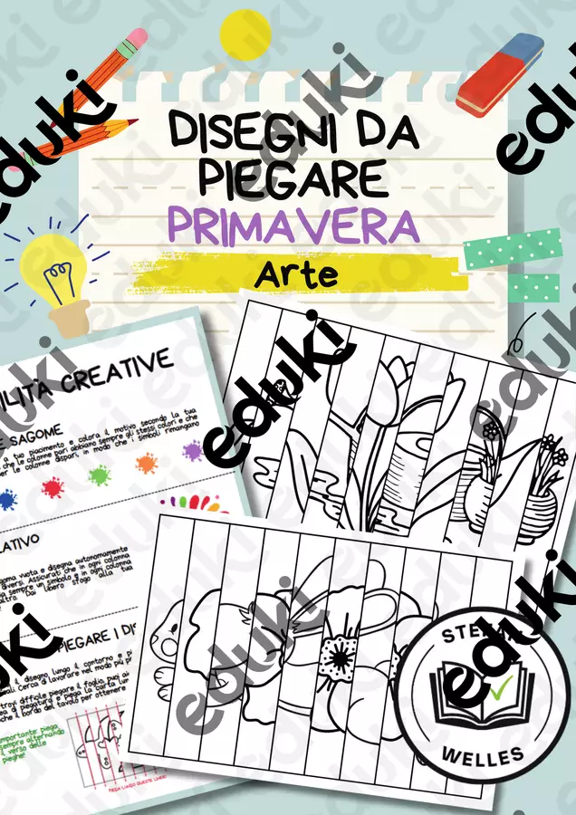 Disegni da piegare – Primavera – Arte Materiale per pittura e bricolage - Disegni da piegare – Primavera – Arte - Stefan Welles - Pagina di copertina