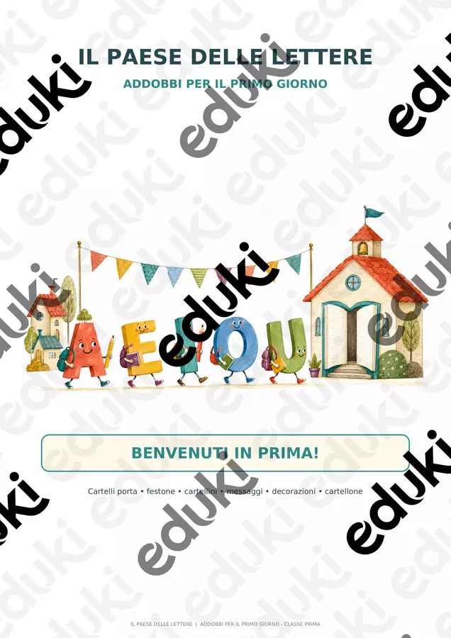 Accoglienza_classe_prima_Il_Paese_delle_Lettere_addobbi Altro tipo di materiale - Accoglienza_classe_prima_Il_Paese_delle_Lettere_addobbi - Il viaggio didattico - Pagina di copertina