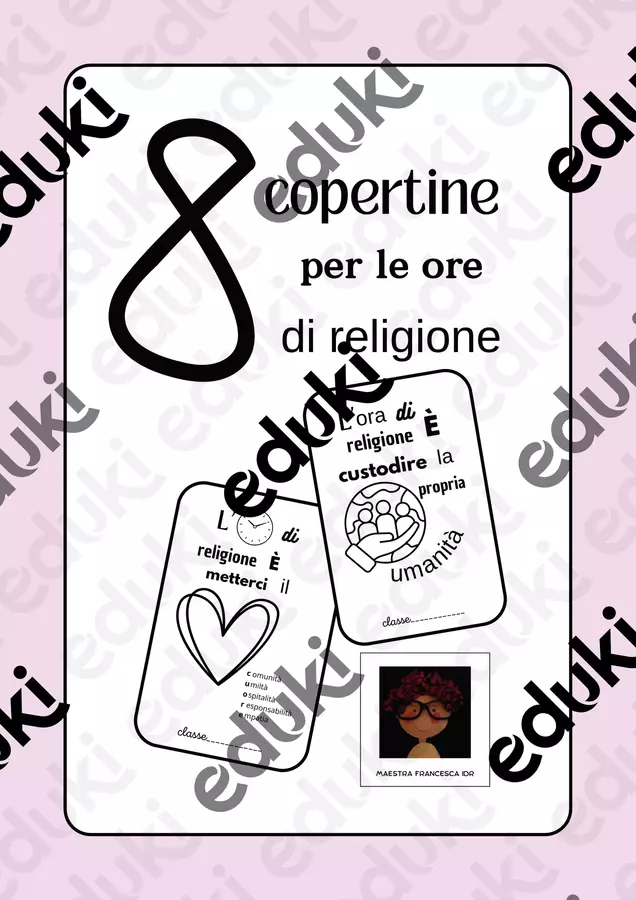 COPERTINE RELIGIONE A4 Altro tipo di materiale - COPERTINE RELIGIONE A4 - maestra Francesca IDR - Pagina di copertina