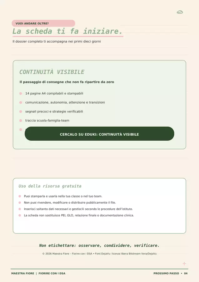 Conoscimi_prima_del_primo_giorno Materiale di supporto/inclusione - Conoscimi_prima_del_primo_giorno - Maestra Fiore - Fiorire con i DSA - Pagina di copertina