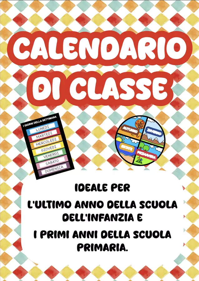 Calendario per l'infanzia e i primi anni di scuola primaria Poster - Calendario per l'infanzia e i primi anni di scuola primaria - AnninAroundTheWorld - Pagina di copertina