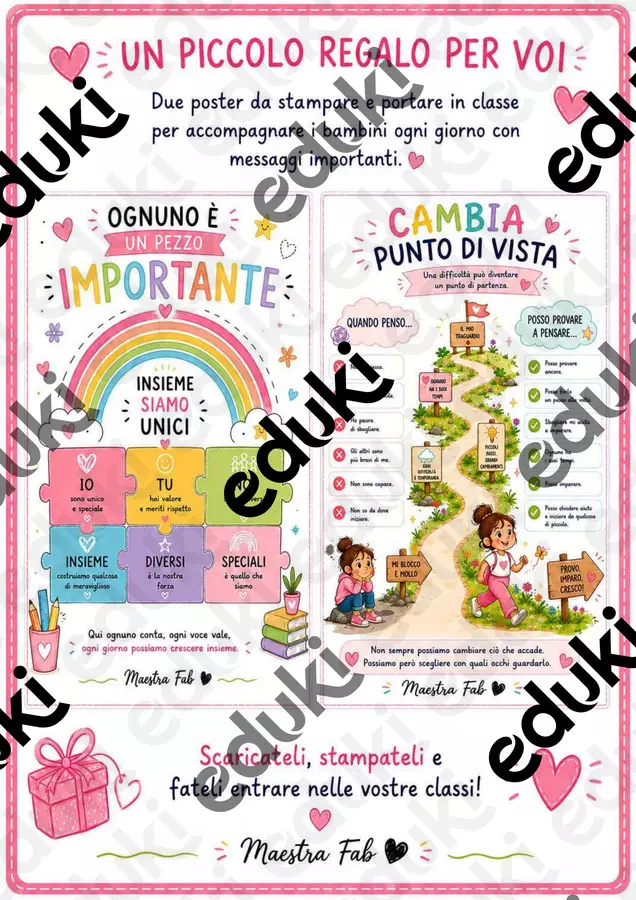 Poster classe Accoglienza Maestra Fab Poster - Poster classe Accoglienza Maestra Fab - Maestrafab🖤 - Pagina di copertina