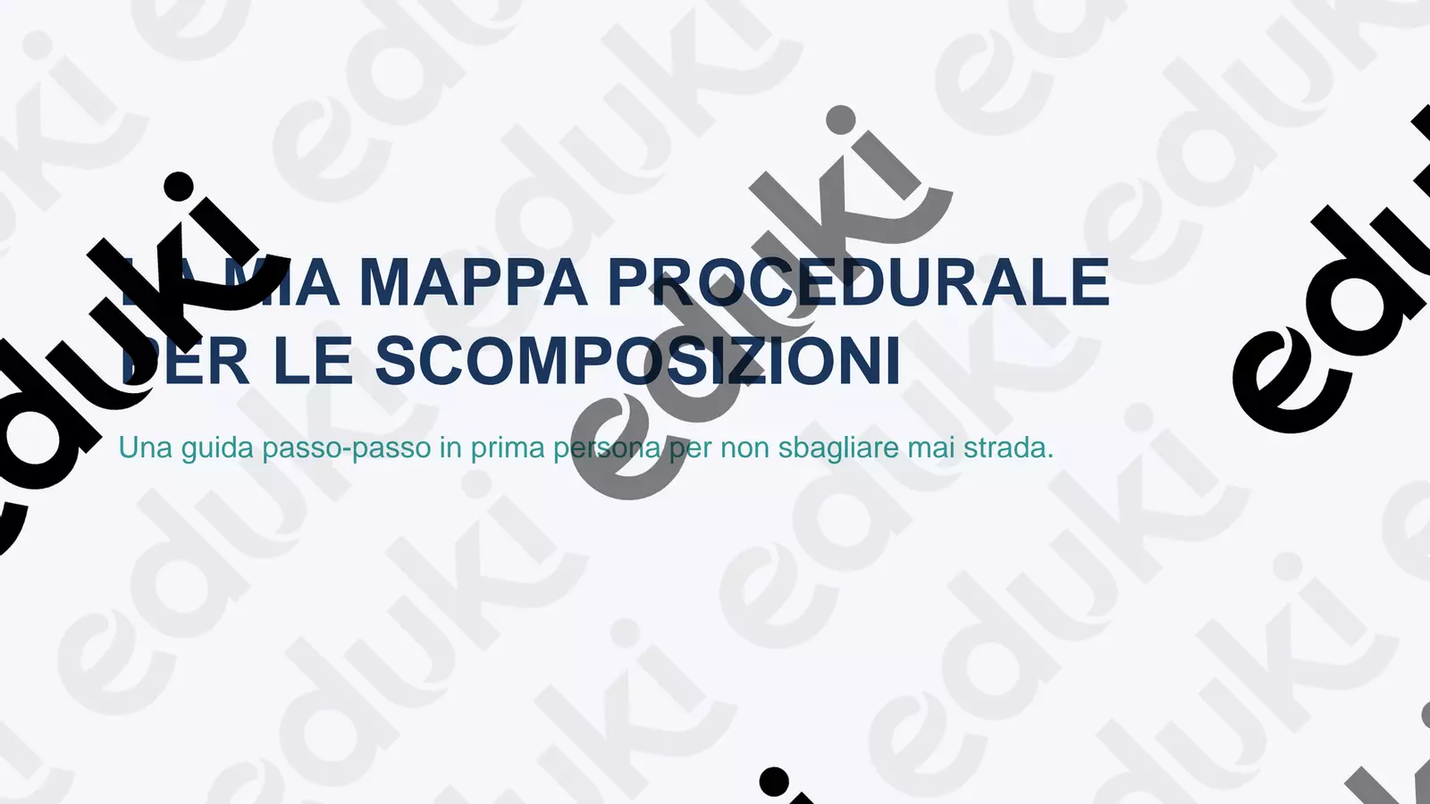 Mappa_Procedurale_Scomposizioni Mappe concettuali - Mappa_Procedurale_Scomposizioni - Dott.ssa Teresangela Giorgi_Pedagogista - Pagina di copertina