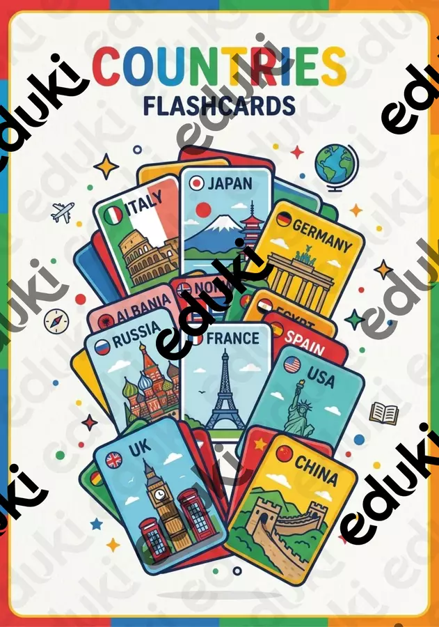 Flashcards COUNTRIES/PAESI FLAGS/BANDIERE Audio - Flashcards COUNTRIES/PAESI FLAGS/BANDIERE - The English Archive - Pagina di copertina