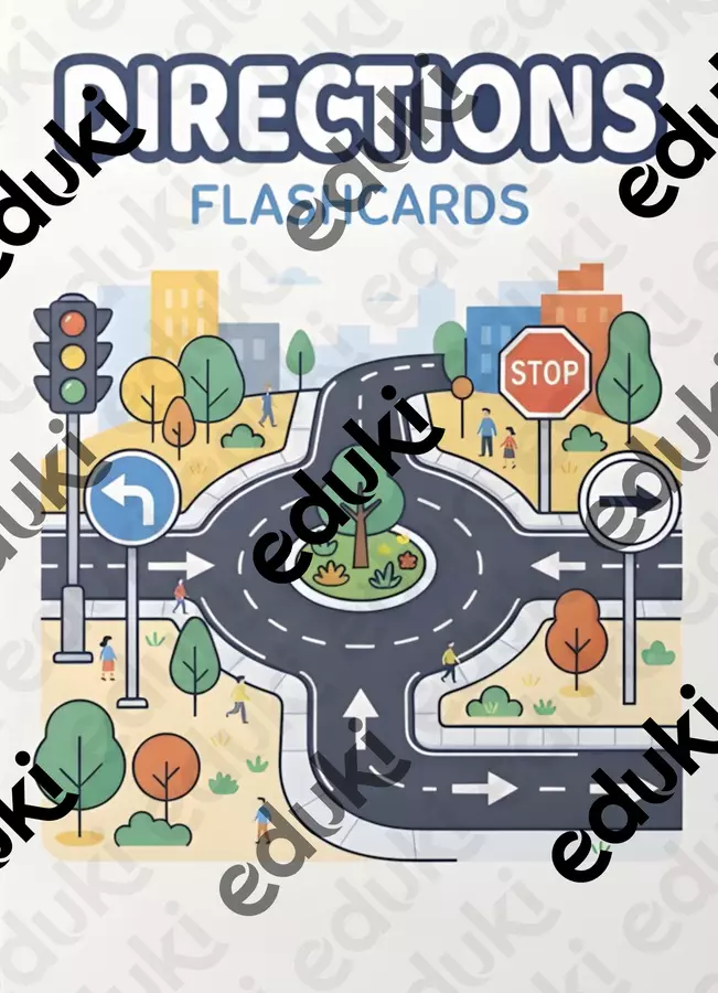 Flashcards di inglese DIRECTIONS/DIREZIONI Audio - Flashcards di inglese DIRECTIONS/DIREZIONI - The English Archive - Pagina di copertina