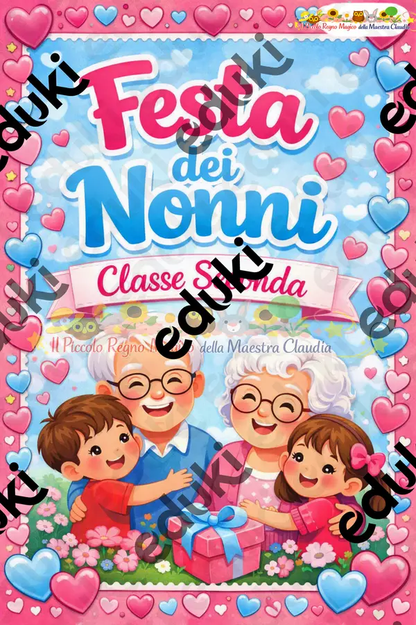 FESTA DEI NONNI CLASSE SECONDA Esercizi - FESTA DEI NONNI CLASSE SECONDA - Il Piccolo Regno Magico della Maestra Claudia - Pagina di copertina
