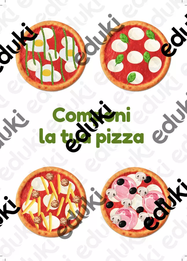 Gioco didattico! Componi la tua pizza! Materiale di supporto/inclusione - Gioco didattico! Componi la tua pizza! - SpecialeBimbi - Pagina di copertina