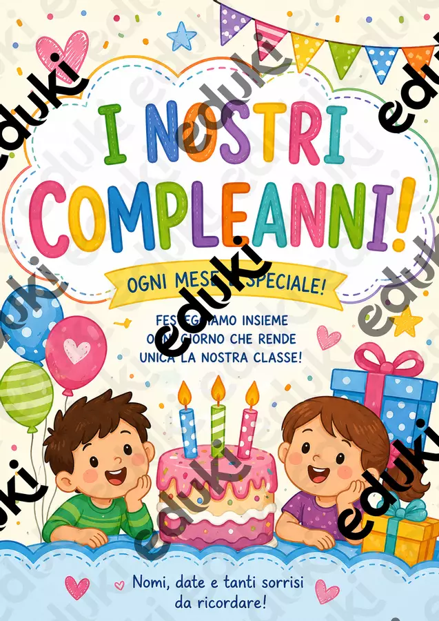 Tabellone dei compleanni – Ogni mese è speciale! Altro tipo di materiale - Tabellone dei compleanni – Ogni mese è speciale! - la_maestra_in_equilibrio - Pagina di copertina