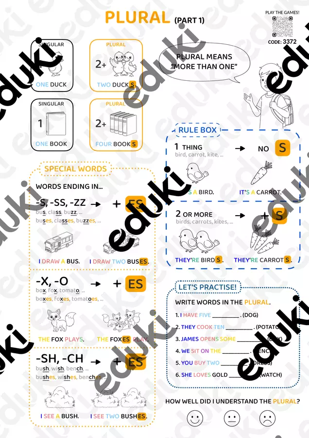 Scheda di grammatica in inglese PLURAL / PLURALE Esercizi - Scheda di grammatica in inglese PLURAL / PLURALE - The English Archive - Pagina di copertina