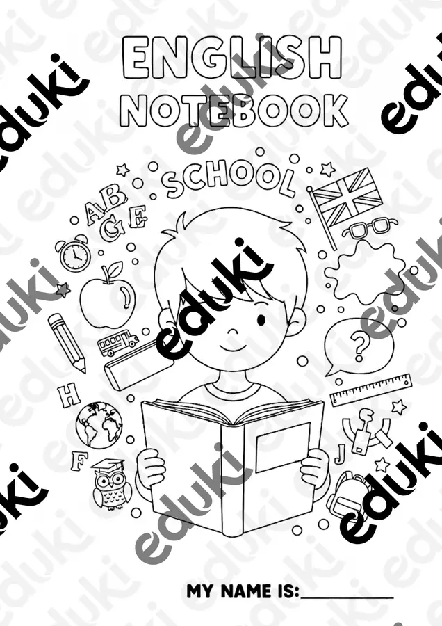 Copertine quaderno inglese / English notebook covers Poster - Copertine quaderno inglese / English notebook covers - The English Archive - Pagina di copertina
