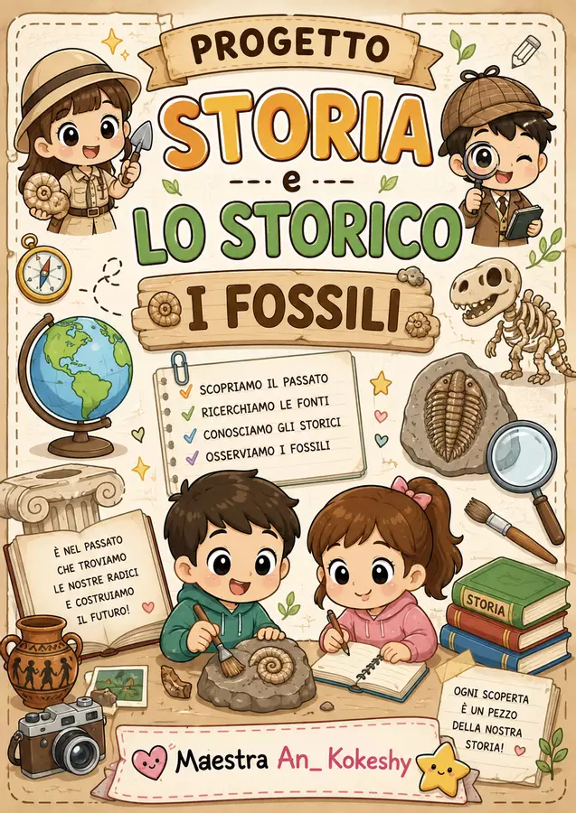 Impariamo a conoscere la storia e lo storico Esercizi - Impariamo a conoscere la storia e lo storico - Maestra An_ Kokeshi - Pagina di copertina