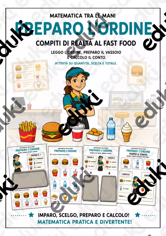 MATEMATICA TRA LE MANI - PREPARO L'ORDINE Materiale di supporto/inclusione - MATEMATICA TRA LE MANI - PREPARO L'ORDINE - Tutti a bordo - Pagina di copertina