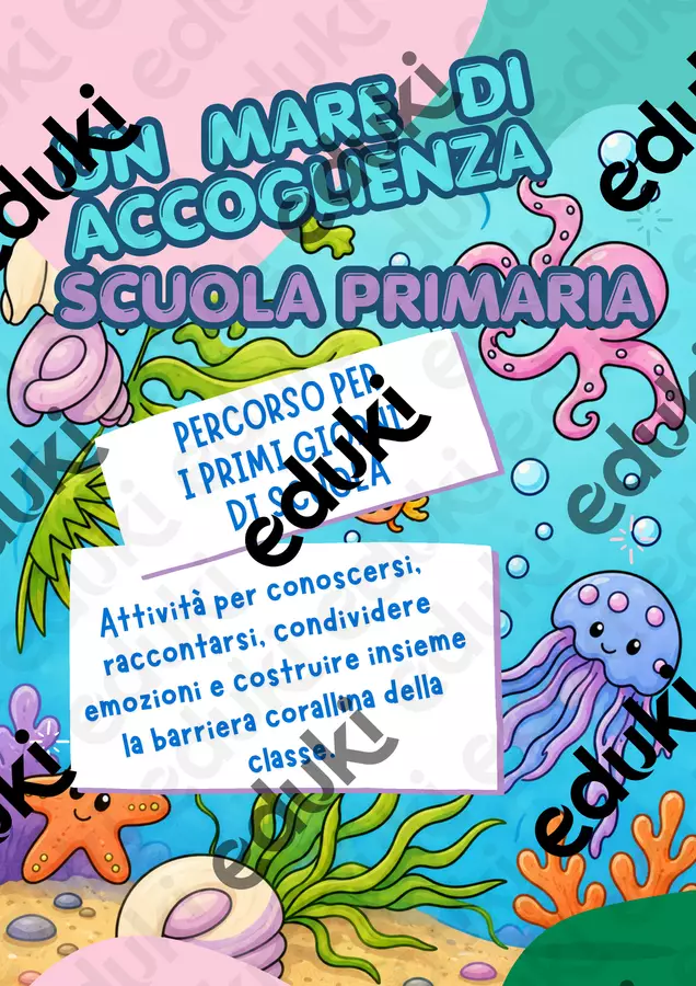 Un mare di accoglienza Piani di lezione - Un mare di accoglienza - Dillo alla maestra - Pagina di copertina