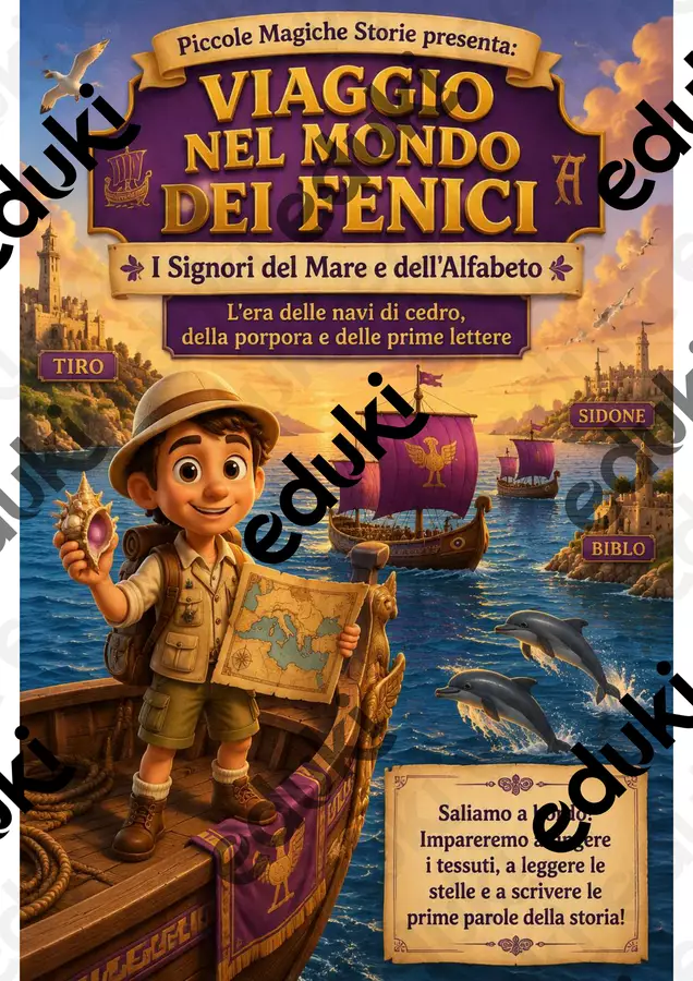 VIAGGIO NEL MONDO DEI FENICI - Pacchetto Didattico Completo Esercizi - VIAGGIO NEL MONDO DEI FENICI - Pacchetto Didattico Completo - Piccole Magiche Storie - Pagina di copertina