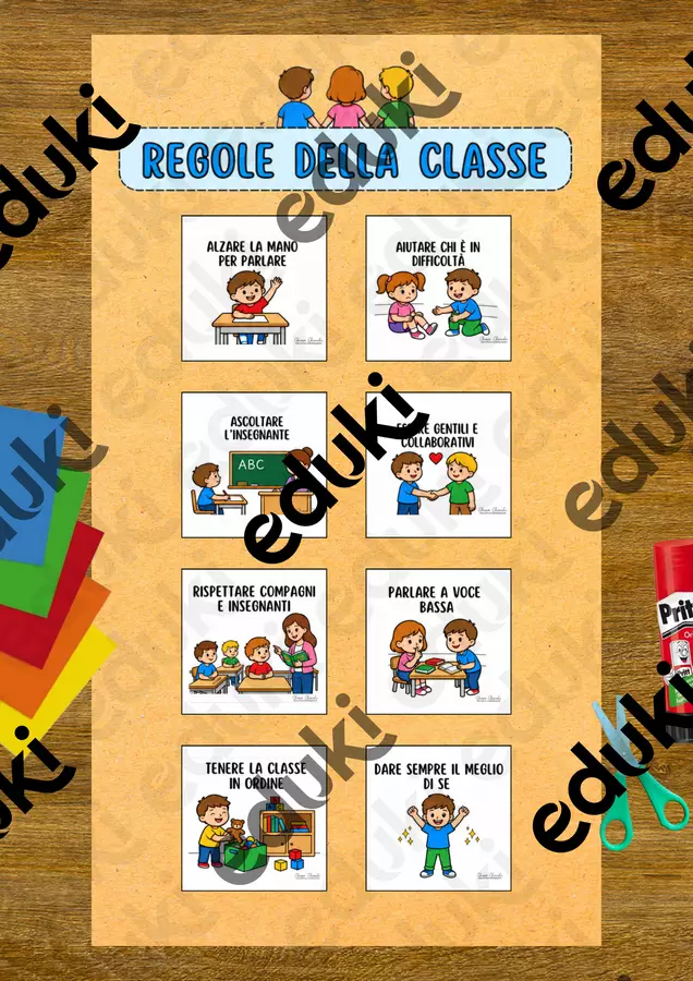 REGOLE DELLA CLASSE Materiale di supporto/inclusione - REGOLE DELLA CLASSE - educativamente_chiara - Pagina di copertina
