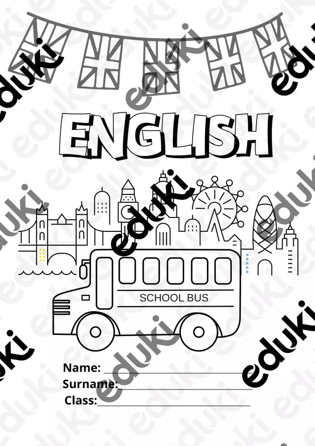 COPERTINA PER QUADERNO DI INGLESE Esercizi - COPERTINA PER QUADERNO DI INGLESE - Maestra Lorena - Pagina di copertina