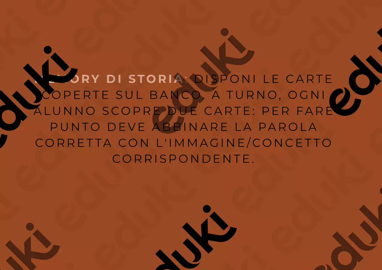 memory storia Flashcard - memory storia - maestragiode - Pagina di copertina