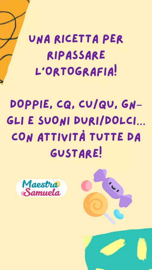 Ripasso di ortografia classe seconda 🎂 Esercizi - Ripasso di ortografia classe seconda 🎂 - Maestra Samuela - Pagina di copertina
