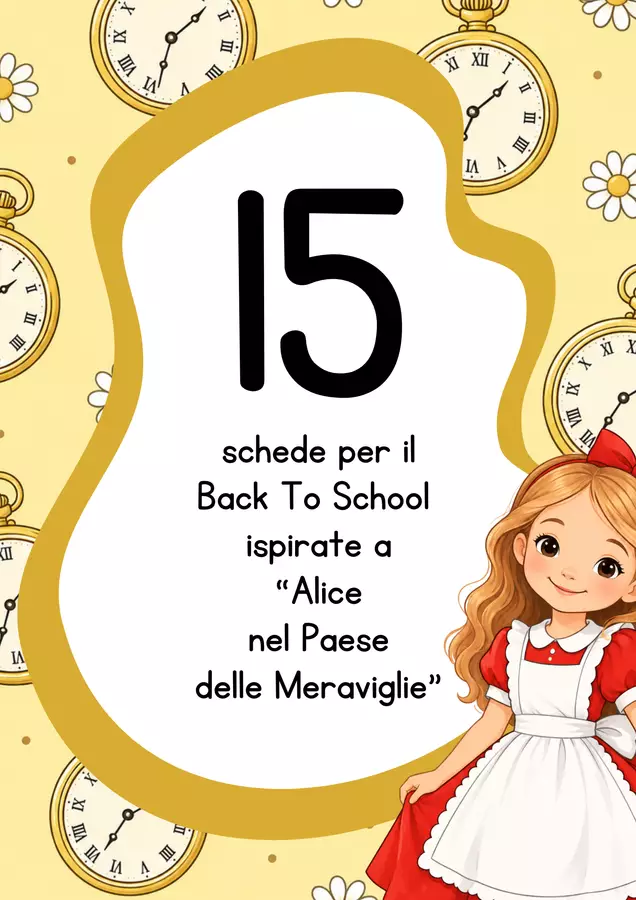 Materiale per l'accoglienza a tema Alice nel Paese delle Meraviglie Altro tipo di materiale - Materiale per l'accoglienza a tema Alice nel Paese delle Meraviglie - MilleLibriPerBambini - Pagina di copertina
