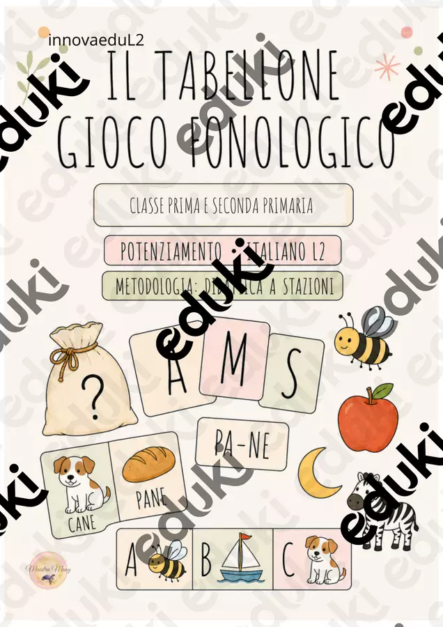 Il Tabellone dell’Alfabeto. (26 lettere) Gioco fonologico Materiale di supporto/inclusione - Il Tabellone dell’Alfabeto. (26 lettere) Gioco fonologico - Maestra Mony - Pagina di copertina