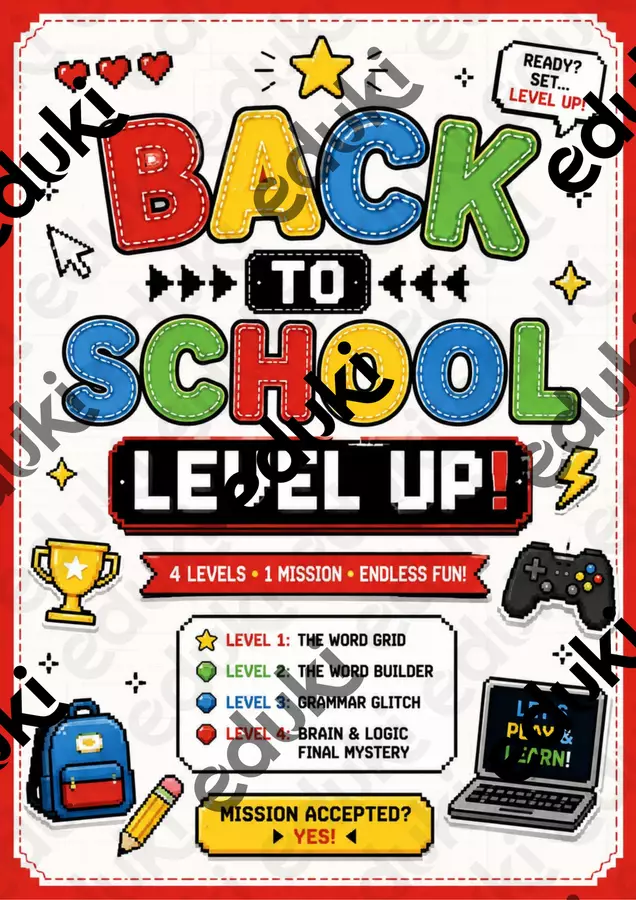 Back To School Mission - Level Up! Esercizi - Back To School Mission - Level Up! - Teacher Elisa Lab - Pagina di copertina