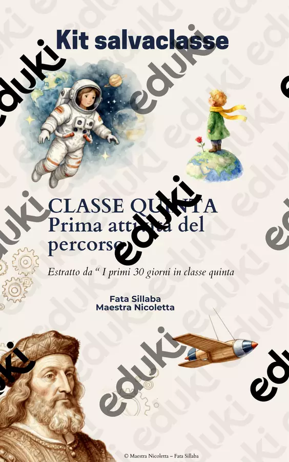 _Estratto da I PRIMI 30 GIORNI IN CLASSE QUINTA Materiale di supporto/inclusione - _Estratto da I PRIMI 30 GIORNI IN CLASSE QUINTA - Maestra Nicoletta Fata Sillaba - Pagina di copertina
