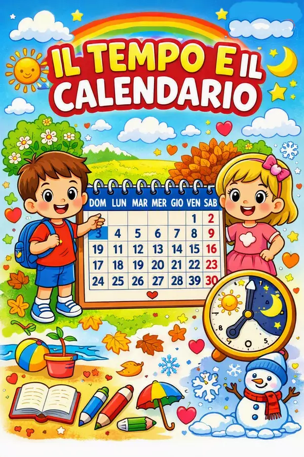 “Il Tempo e il calendario" (Classi 1ª, 2ª e 3ª Primaria) Compiti in classe/Test - “Il Tempo e il calendario" (Classi 1ª, 2ª e 3ª Primaria) - Nikki_Giochi - Pagina di copertina