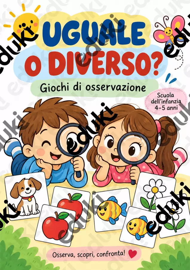 Uguale o Diverso - Scuola dell'Infanzia Esercizi - Uguale o Diverso - Scuola dell'Infanzia - Il Viaggio Didattico - Pagina di copertina