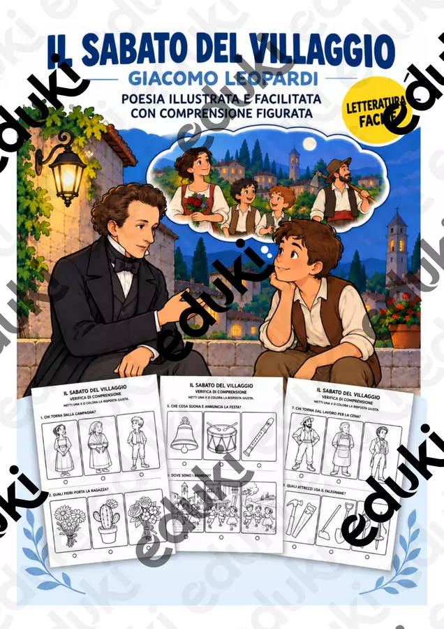 IL SABATO DEL VILLAGGIO - POESIA ILLUSTRATA Materiale di supporto/inclusione - IL SABATO DEL VILLAGGIO - POESIA ILLUSTRATA - Tutti a bordo - Pagina di copertina